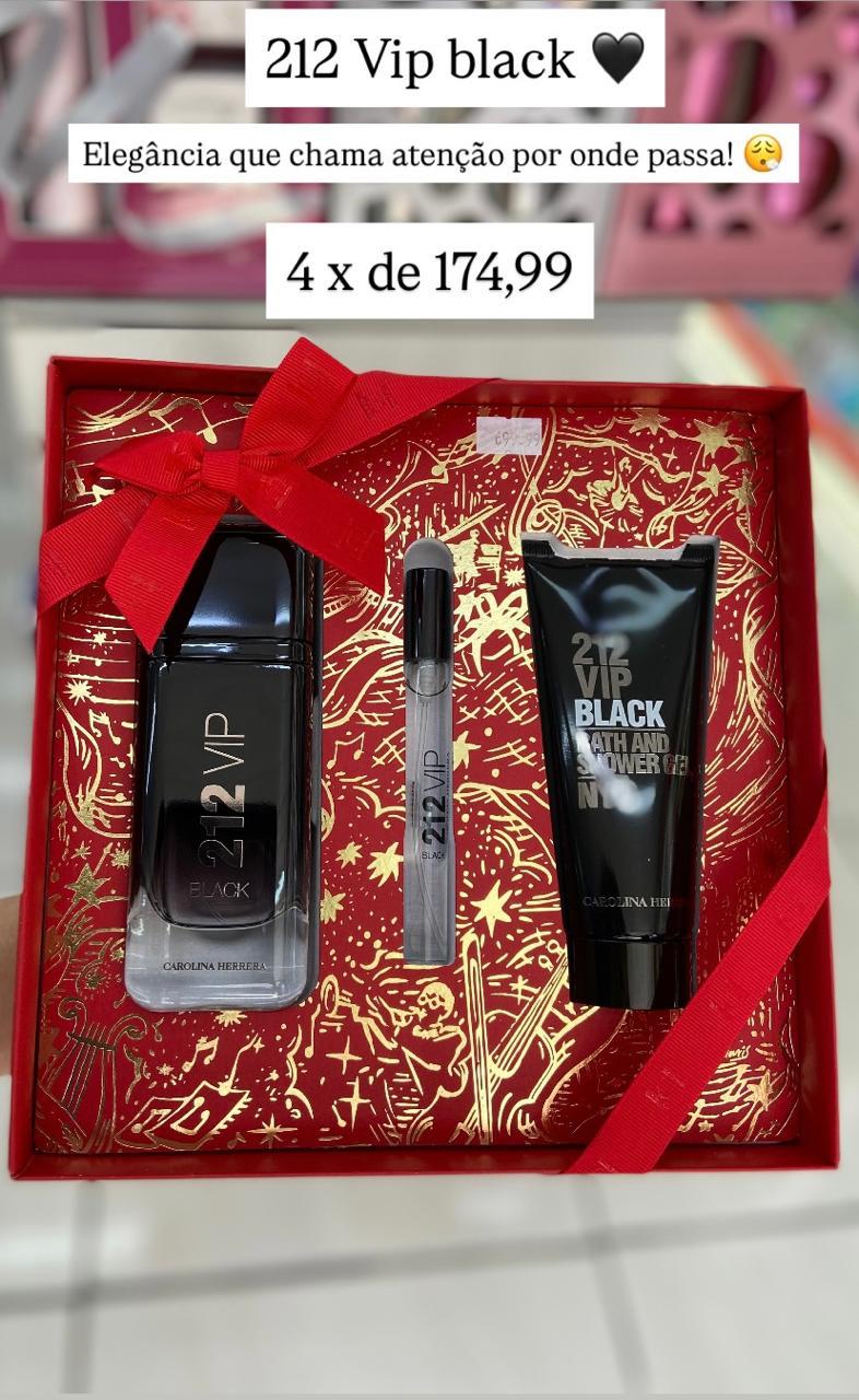 Kit 212 VIP Black Carolina Herrera — Perfumaria Drogaria do Filho